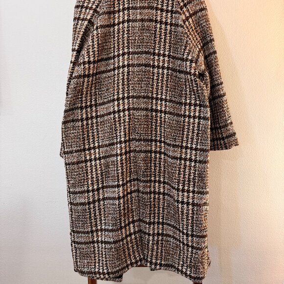 Brown Plaid Avec Les Files Coat - Size XL - NWT - Picture 4 of 6